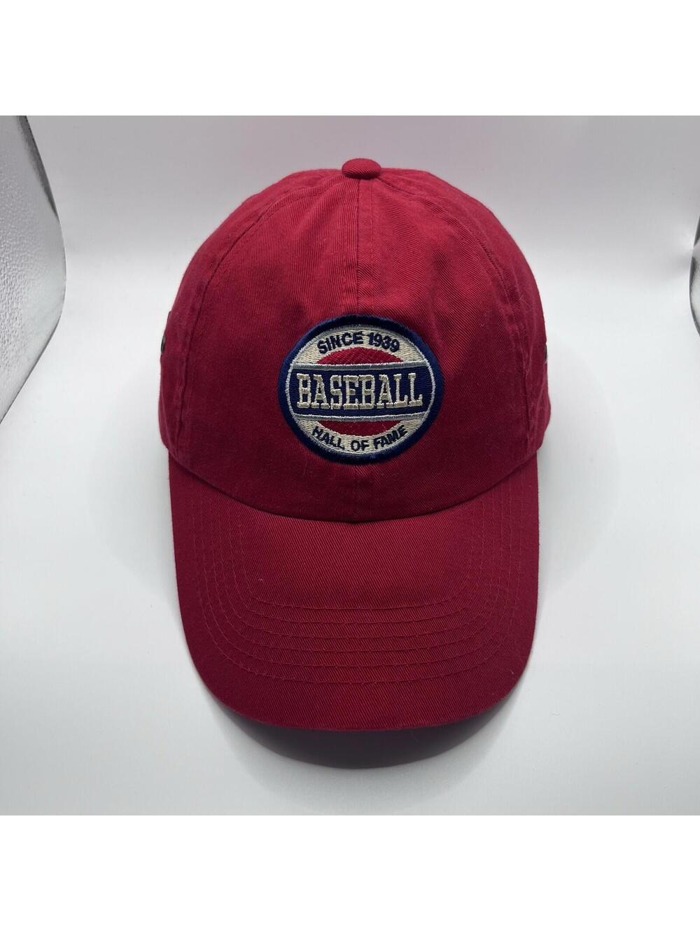 Vintage Baseball Hall Of Fame “Since 1939” Adjustable Strap Men’s Red Hat Cap